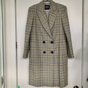 Zara Basic Plaid Coat